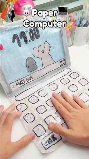 💻 DIY paper jumbo computer￼🐭!? #papercrafts #cutecrafts #crafts #craft #diy #diycrafts #cute
