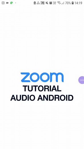 Activar audio en zoom para android