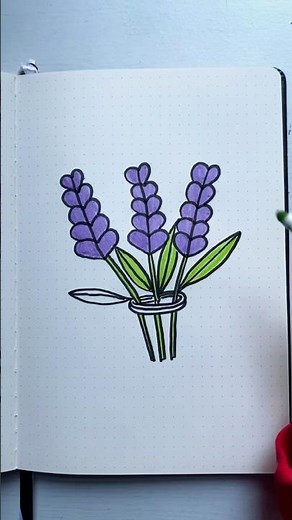 Learn how to draw easy lavenders. Trick to draw lavender flower step by step for beginners quick