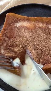 Ovaltine Lava French Toast Recipe 🇭🇰🥪 Warning ⚠️🤩 This one is 💧🍞 “This popular Hong Kong cafe treat is officially my new favourite snack. Trust me, you can never go wrong with a combination of buttery bread, condensed milk and ovaltine. Plus, it is SO satisfying to see the milk oozes out when you cut open the toast! INGREDIENTS French Toast: 2 slices of Bread 1 Egg 2 tbsp Milk Milk Lava: 1 tsp Butter 1 tbsp Condensed Milk 1/4 cup Milk Ovaltine Powder (for dusting) 1. In a bowl, whisk 1 egg