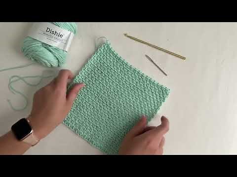 Simple Moss Stitch Dishcloth Pattern
