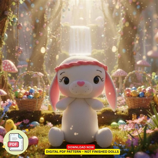 Easter Bunny Felt Pattern PDF | 3D Plush Bunny Sewing Template | Spring Decor DIY - Etsy
