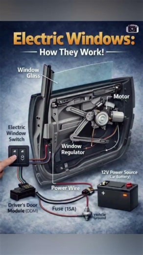 Working of an electric window! #automobile #bmw #mechanic