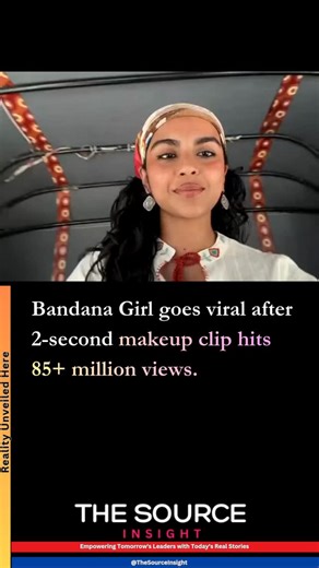 The Source Insight on Instagram: "Bandana Girl goes viral after 2-second makeup clip hits 85+ million views The internet is obsessed with “Bandana Girl” — the creator behind a 2-second makeup clip on X that has unexpectedly crossed 85 million views and counting. Posted on November 2, 2025, the video simply captioned “Makeup ate today” shows her recording from an auto, yet it became an overnight viral sensation. Known online as Bud Wiser, and identified as Priyanga, she never anticipated more tha