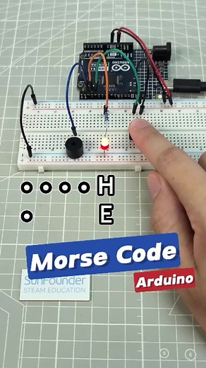 DIY Morse Code Trainer Using Arduino with LED and Buzzer