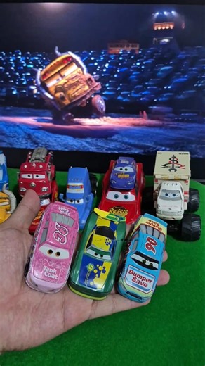 Disney pixar cars, mcqueen, cruz, fritter, mater, red, truck #automobile #cars #cartoon #shorts