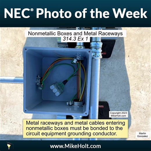 Check out this NEC photo! This is designed to put a NEC rule at your fingertips each week, remind you to work safely, and to use as a quick training tool for your team in your meetings, at lunch, or in the field – we’d also love to hear from you about this feature and how you’re using it! This photo is extracted from Mike Holt’s 2023 Understanding the NEC Complete Training Library, for more information visit mikeholt.com/code... or call 888.632.2633. As for me and my House, we will serve the Lor