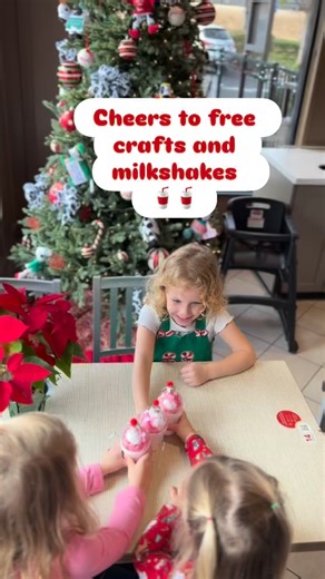 Christmas came early at Chick-Fil-A. Cheers to free crafts and milkshakes🥤. Stop by until 4 for the ornament craft and free peppermint milkshake until 5. | Chick-fil-A