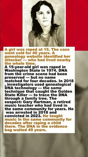 She was raped at 15 in 1974. The suspect lived nearby for 49 years. A genealogy website, #shorts
