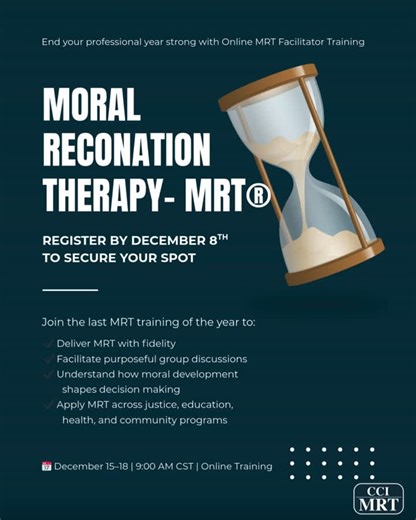 Moral Reconation Therapy Training for Domestic Violence Intervention | Correctional Counseling, Inc. (CCI) | Moral Reconation Therapy- MRT® posted on the topic | LinkedIn