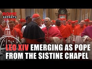 VIDEO ONLY: First moments of Leo XIV emerging as Pope from the Sistine Chapel