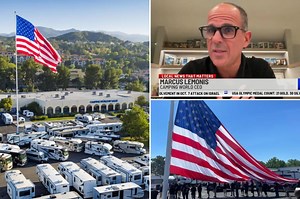 Camping World proudly raises huge American flag that local officials ordered taken down: ‘Symbolism about how we feel about this country’