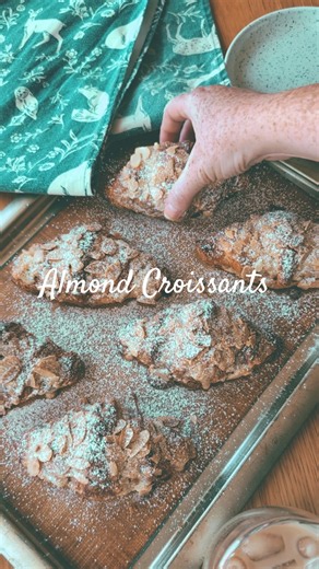 Almond Croissants 🥐 Delicious and Easy to Make! #bake #almondcroissant #shorts
