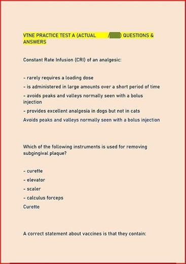 Vtne Practice Test A Actual Questions Answers2103 video