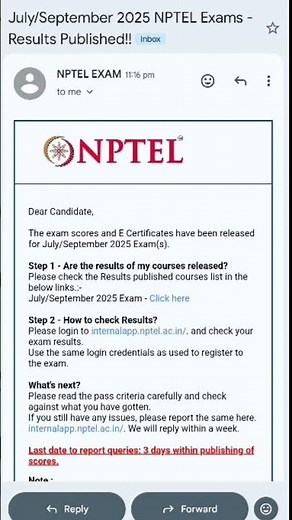 NPTEL Result 2025 #nptel #exam #uhv
