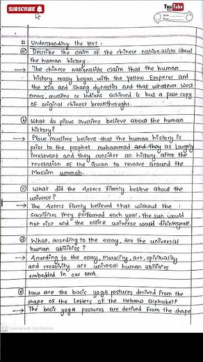 Class-12 English HUMILITY summary and all exercise unique and self written.♥️#notes #shorts #viral