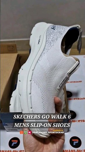 SKECHERS GO WALK 6 MENS WALKING SLIP-ON SHOES 216202-WNV #gowalk #skechers #slipon