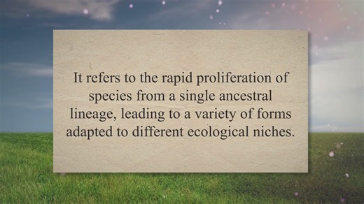 Adaptive radiation