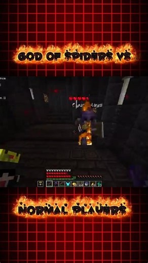 Senpai Spider vs Normal Players 😈 #minecraft #gaming #shorts @SenpaiSpider