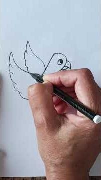 how to draw beautiful and easy bird 🐤with b #oldies #beak #