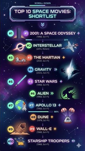 🚀 10 Space Movies You CAN’T Miss! #SciFi #Movies