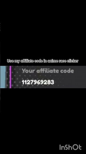 Use my affiliate code in anime race clicker #roblox #animeracingclicker #animeraceclicker
