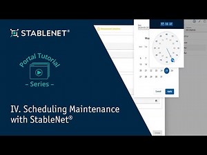 StableNet® Portal Tutorial Series IV: Scheduling Maintenance
