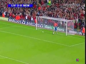 Xabi Alonso Great Goal from Own Half Liverpool v Newcastle