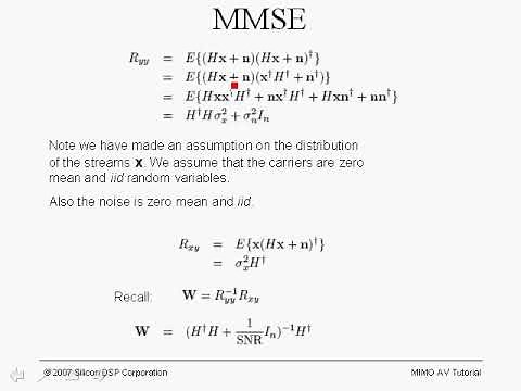 MIMO OFDM Tutorial Series: MMSE and ML Detection