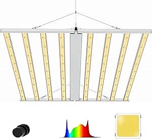 LED Grow Lights 720W 5x5ft Coverage Full Spectrum Grow Light 2880pcs LED Diodes Dimmable Commercial Daisy Chain Plant Lamp for Indoor Plants Veg Seed and Bloom