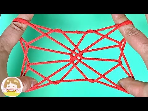 【あやとり】蜘蛛の巣の作り方② 難しいけどきれい！【音声解説あり】String figures The Spiderweb / ばぁばのあやとり
