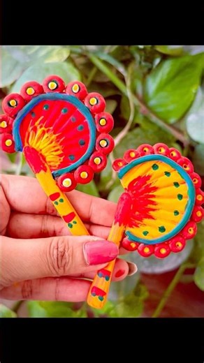 “DIY Traditional Style Clay Hand Fan | Super Cute Craft!” #creativeclayideas #trendingshorts