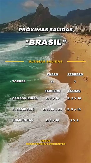 Turysol | 🌴 ¡Nuestras últimas salidas a Brasil – Verano 2026! 🇧🇷☀️ Fechas finales • cupos limitados 📩 Consultá y reservá en nuestras sucursales 👇... | Instagram
