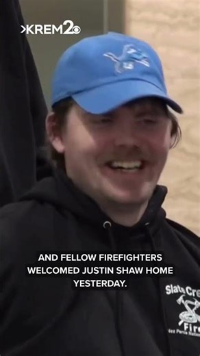 Firefighter injured in the line of duty returns home to Idaho