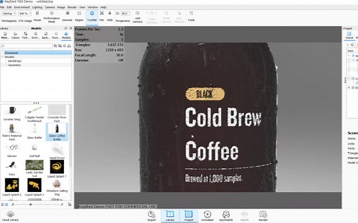 【(超简单的瓶子水珠效果)Keyshot 10Setting up the USS (Ultra Simple Scene) in Keyshot 10】
