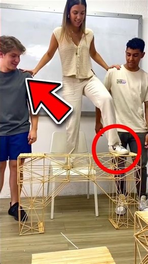 Engineering Students Built a Bridge Using Only Wooden Sticks 😲 #shorts