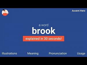 BROOK - Meaning and Pronunciation
