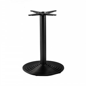 [Hot Item] Elegant Design Black Powder Coated Cast Iron Bistro Table Bases for Restaurant