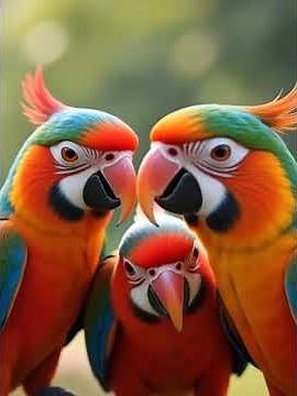 the beautiful parrots/the beautiful red 🦜. #sunsetambience