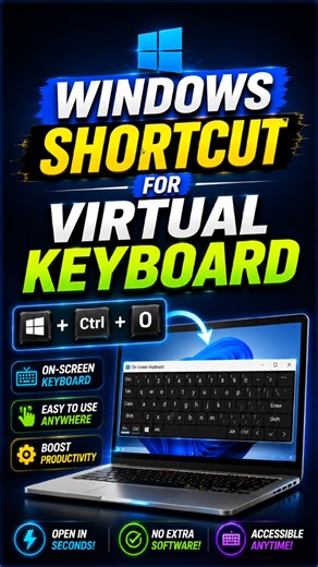 Windows shortcut for the virtual keyboard