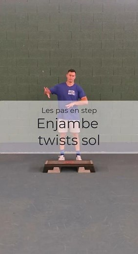 🏆 Les pas en STEP : Enjambe step + twists sol ! Apprends le step avec moi (lien en bio) #step