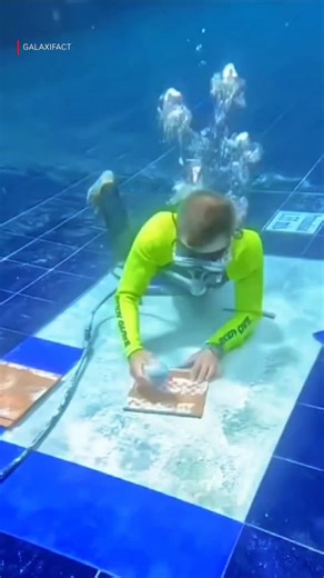 GALAXIFACT on Instagram: "How Workers Fix Broken Tiles Underwater | Swimming Pool Repair Technology"