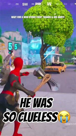 He was so clueless😭#fortnite #marvel#spiderman