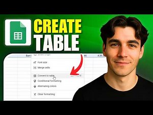 How To Create A Table In Google Sheets (Tutorial 2026)