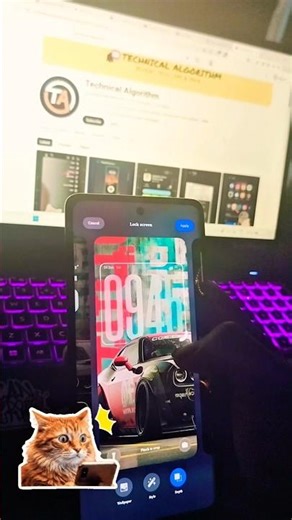 How to Customize Lock Screen Clock in Realme gt 6t 🔥| #realme | #shorts