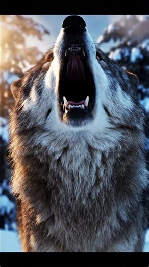 Majestic Wolf Howl in Twilight Forest