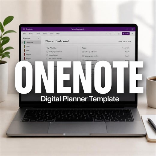 Onenote Template | Digital Planner With Dashboard & Weekly Layouts | 2026 Onenote Notebook - Etsy