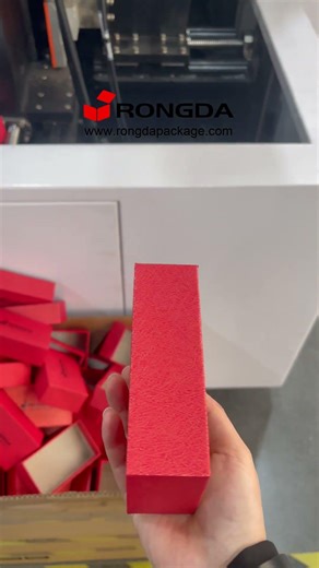 RONGDA Dual-station rigid box making machine, drawer box production line. #rigidbox #giftbox
