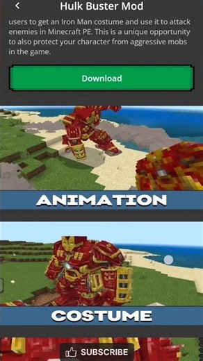 Minecraft PE: Hulk Buster Mod Download #minecraft