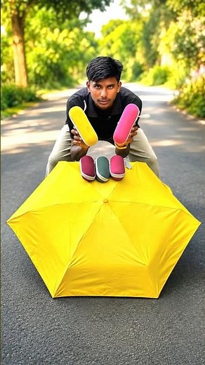 5Ta UV Protection Pocket Umbrella Vs yellow Foldable Purse Umbrella Unboxing